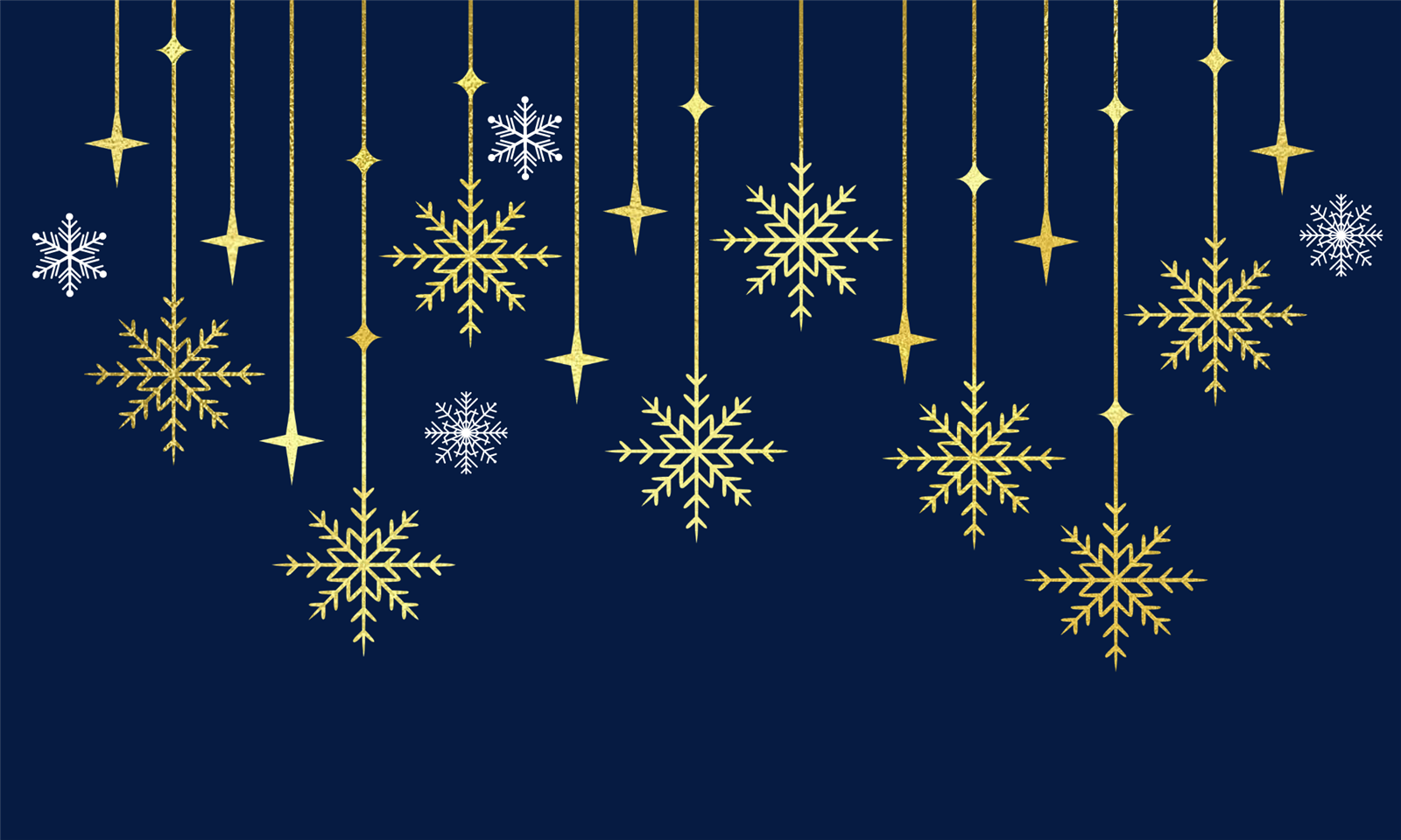 Golden snowflakes